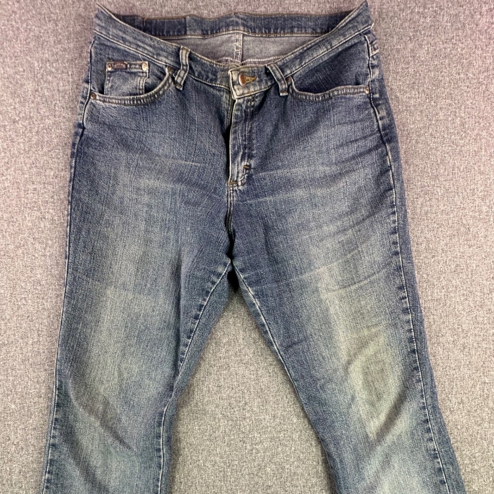 Riders by Lee Jeans Womens 14P G30799A Blue Straight Leg Stretch Denim Good